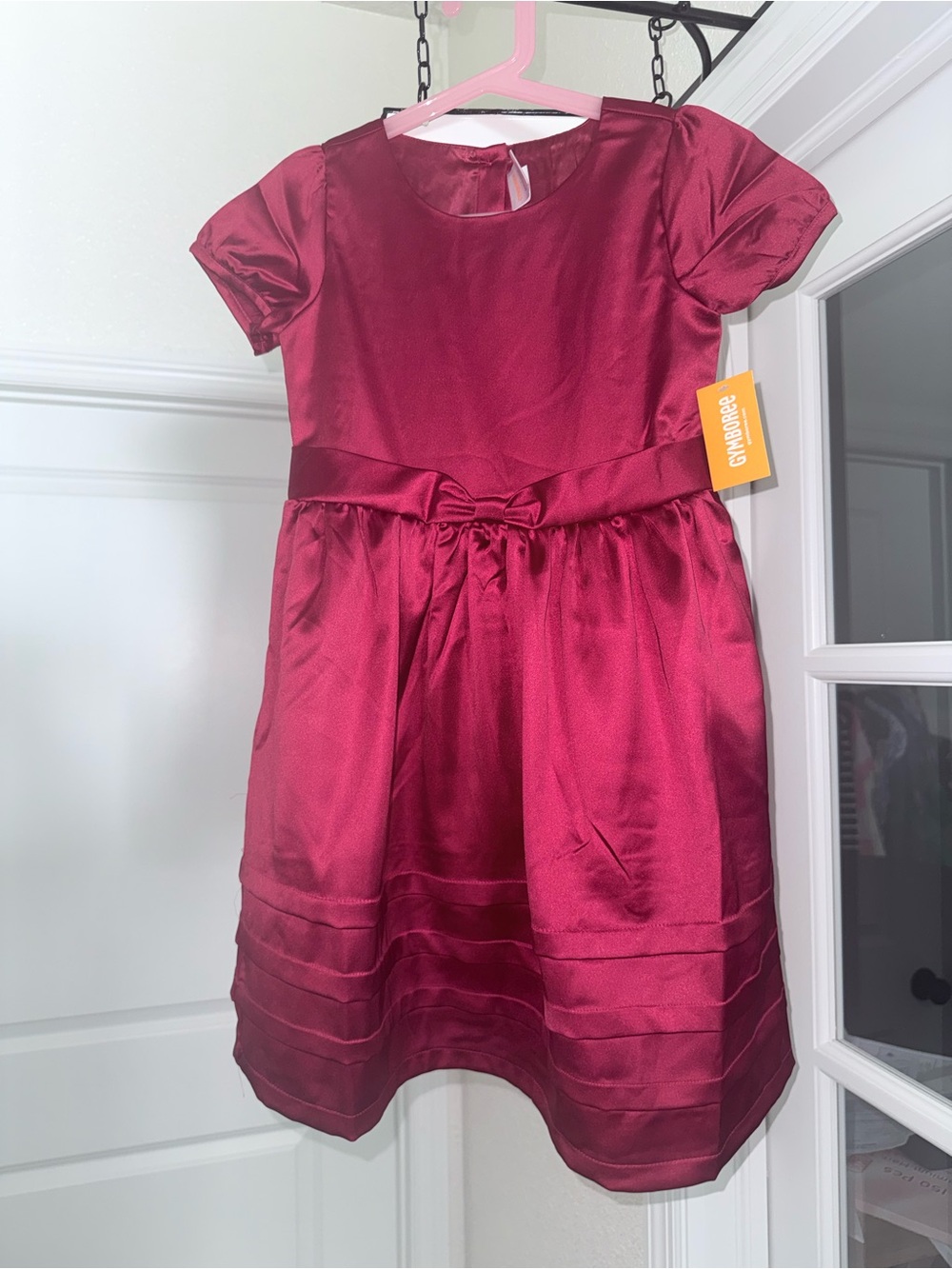 Gymboree Girls' Wine Satin Holiday Dress